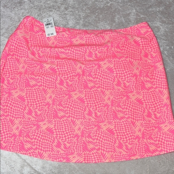 NWT Aerie Real Good Swim Cover Up Skirt Pink Orange Small - Picture 2 of 4
